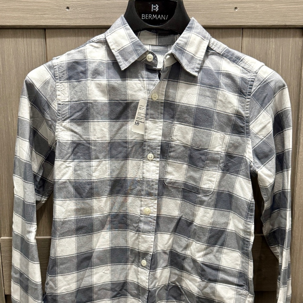 Boys Plaid Oxford Button Down Shirt - Size L (10-12)